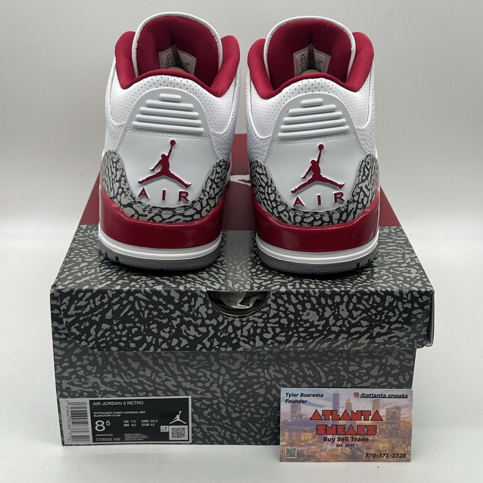 Size 8.5 - Jordan 3 Retro Mid Cardinal Red Brand New Og All Leather DS Sneakers