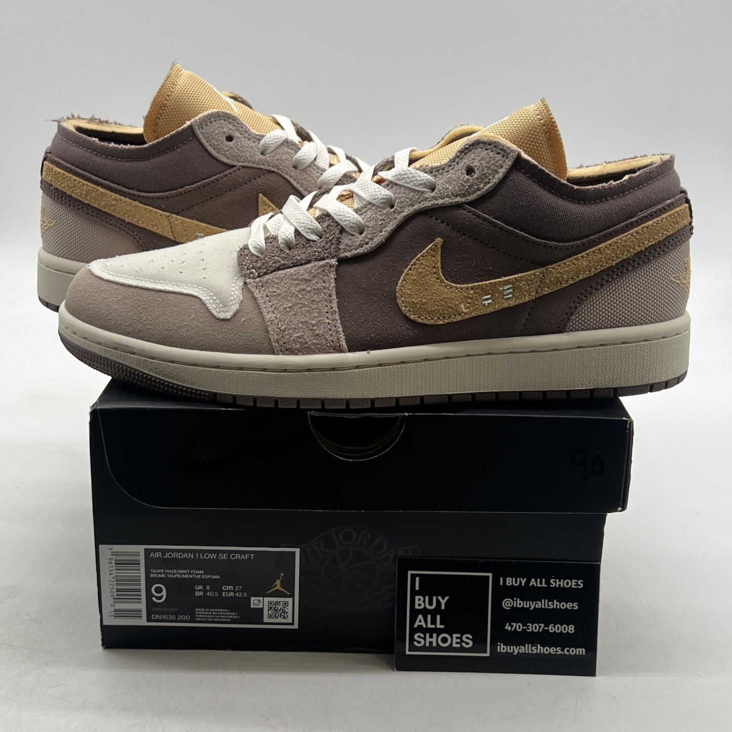 Size 9 - Air Jordan 1 Low SE Craft Inside Out (DN1635-200)