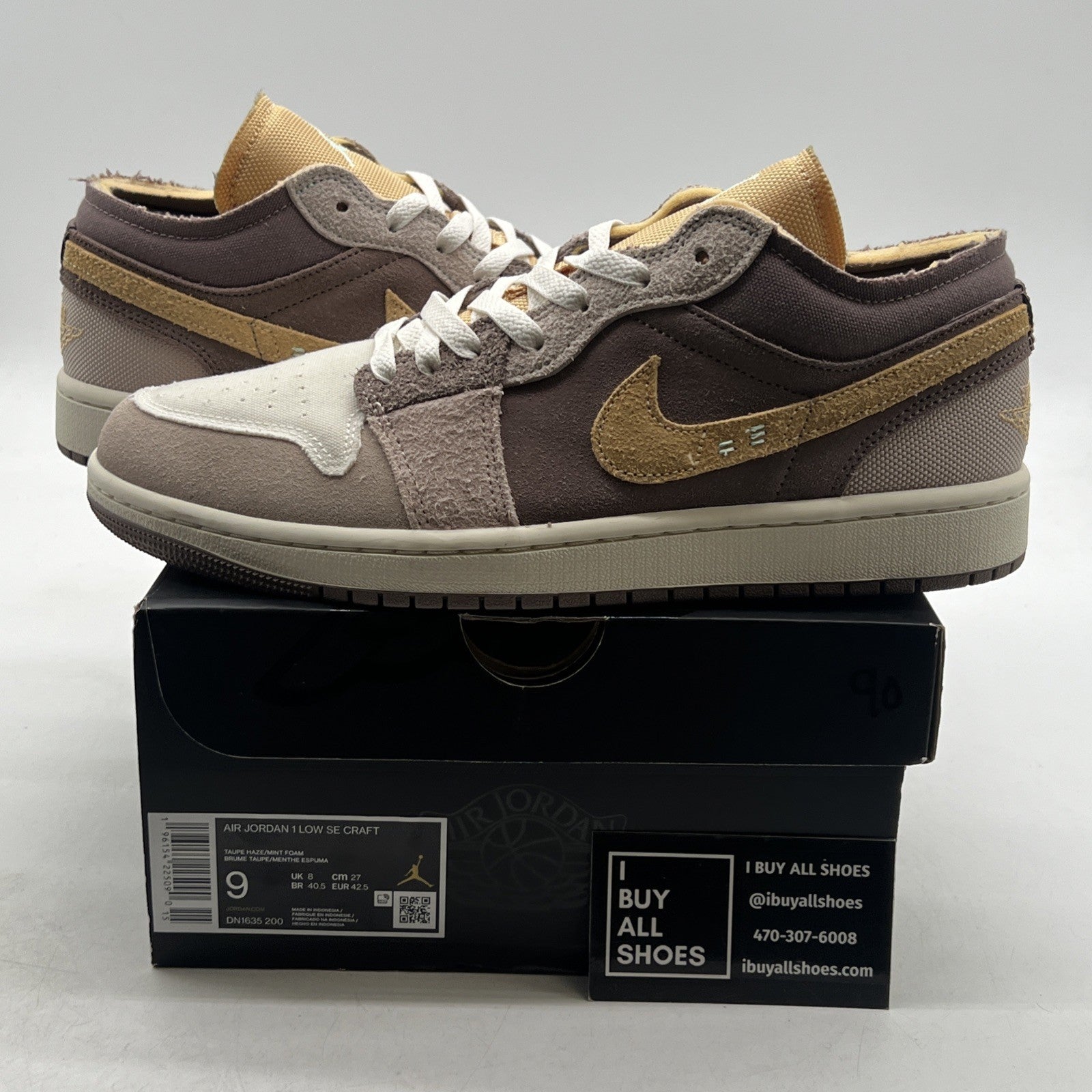 Size 9 - Air Jordan 1 Low SE Craft Inside Out (DN1635-200)