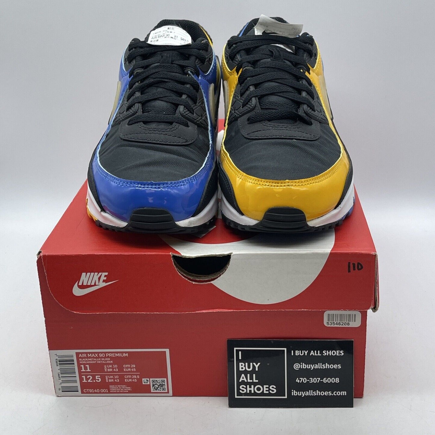 Size 11 - Nike Air Max 90 Shanghai City Pack Black Leather Suede (CT9140-001)