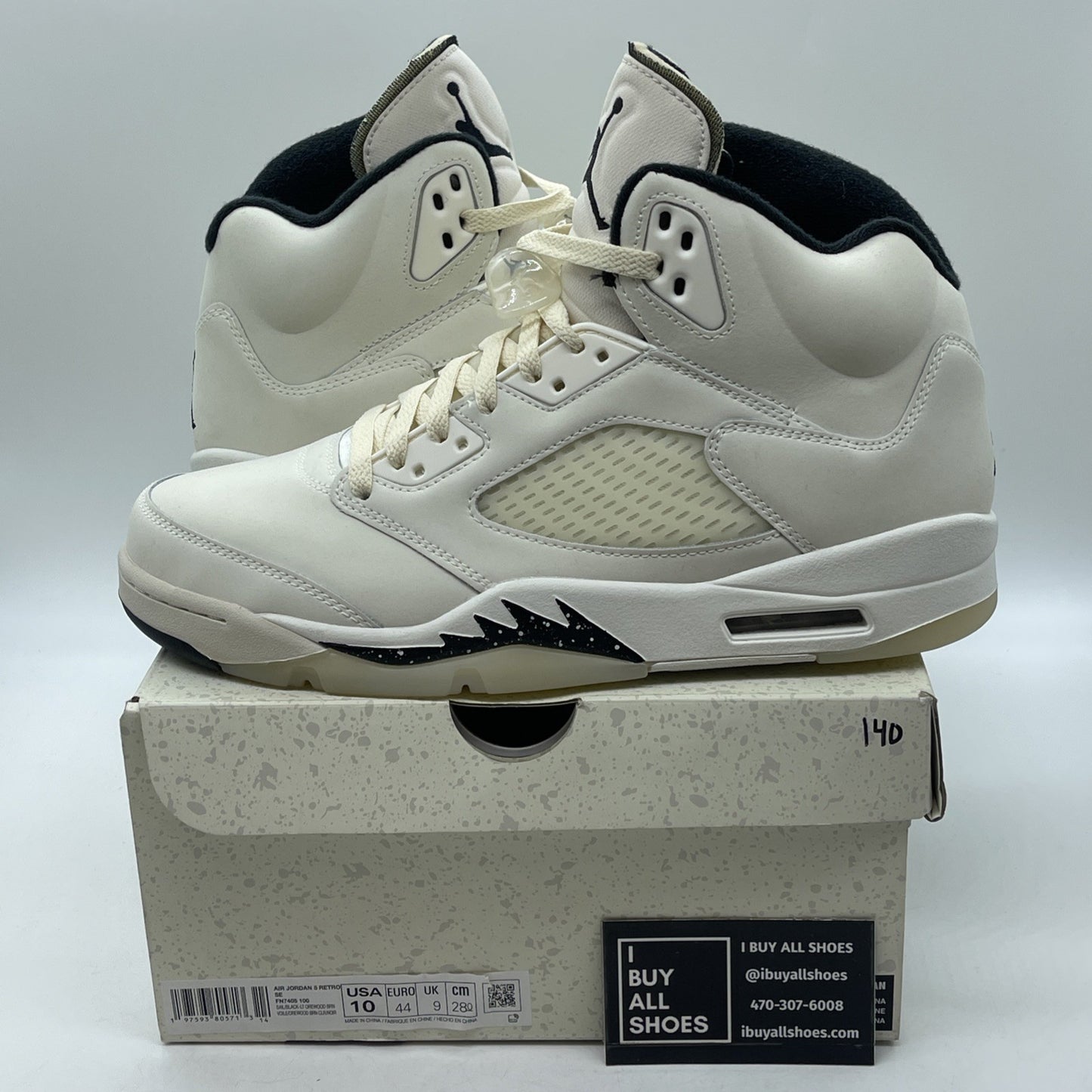 Size 10 - Air Jordan 5 Retro SE Sail Tan Suede (FN7405-100)