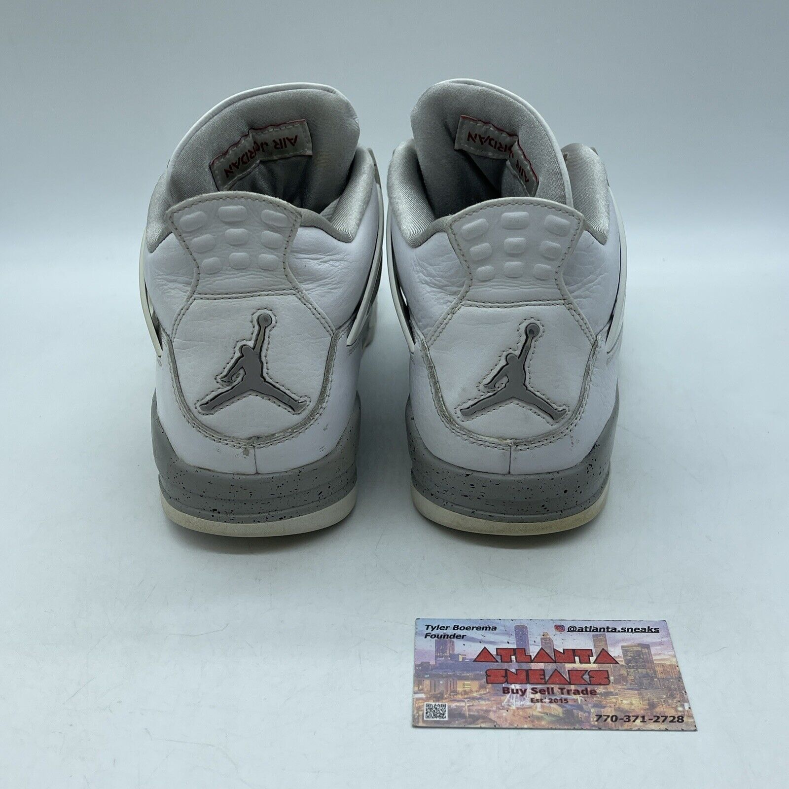 Size 9.5 - Jordan 4 Retro Mid White Oreo Grey Leather (CT8527-100)