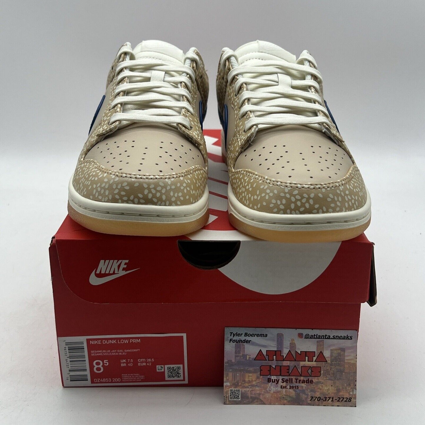 Size 8.5 - Nike Dunk Low Premium Montreal Bagel Sesame (DZ4853-200)