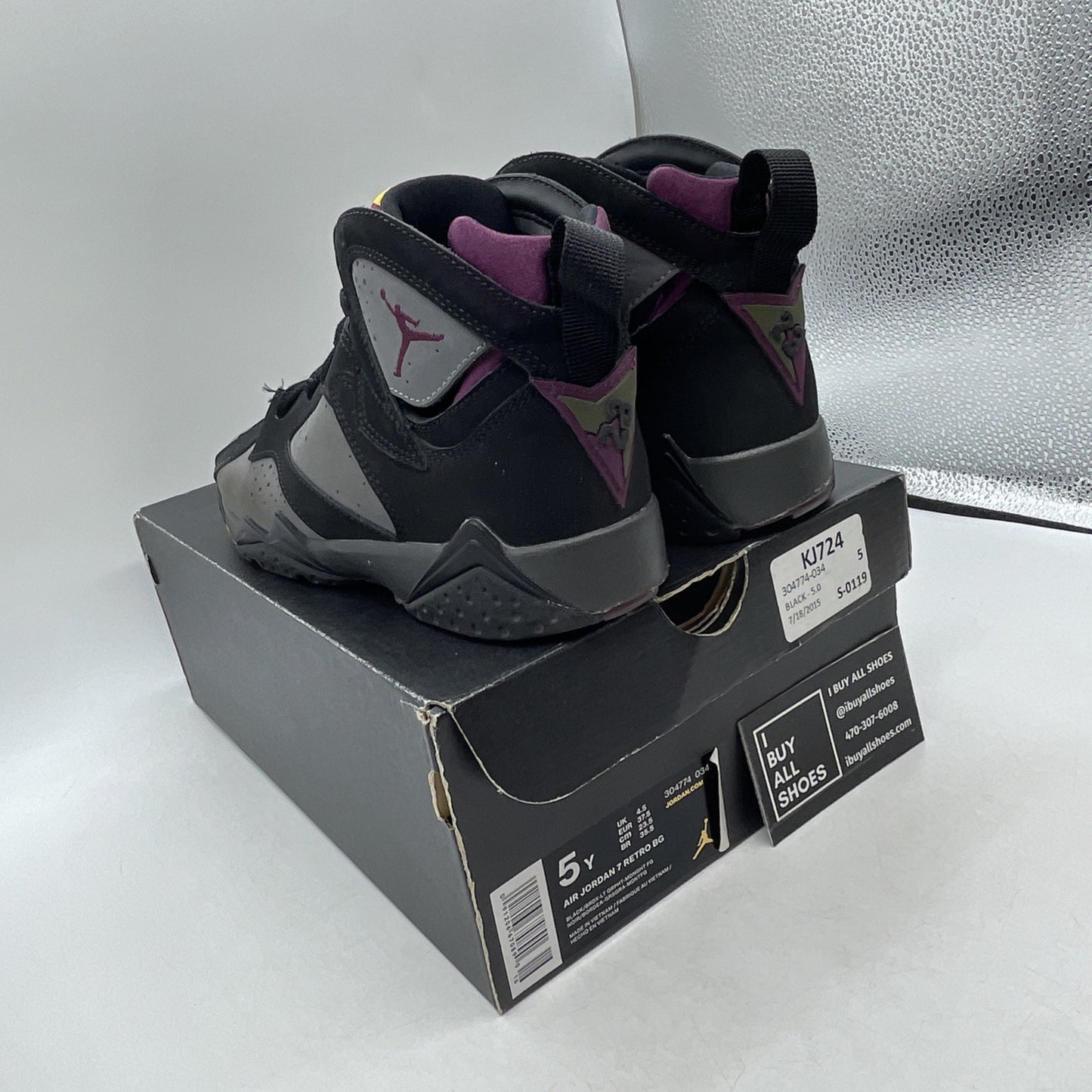 Size 5Y - Air Jordan 7 Retro Bordeaux 2015 (304774-034)