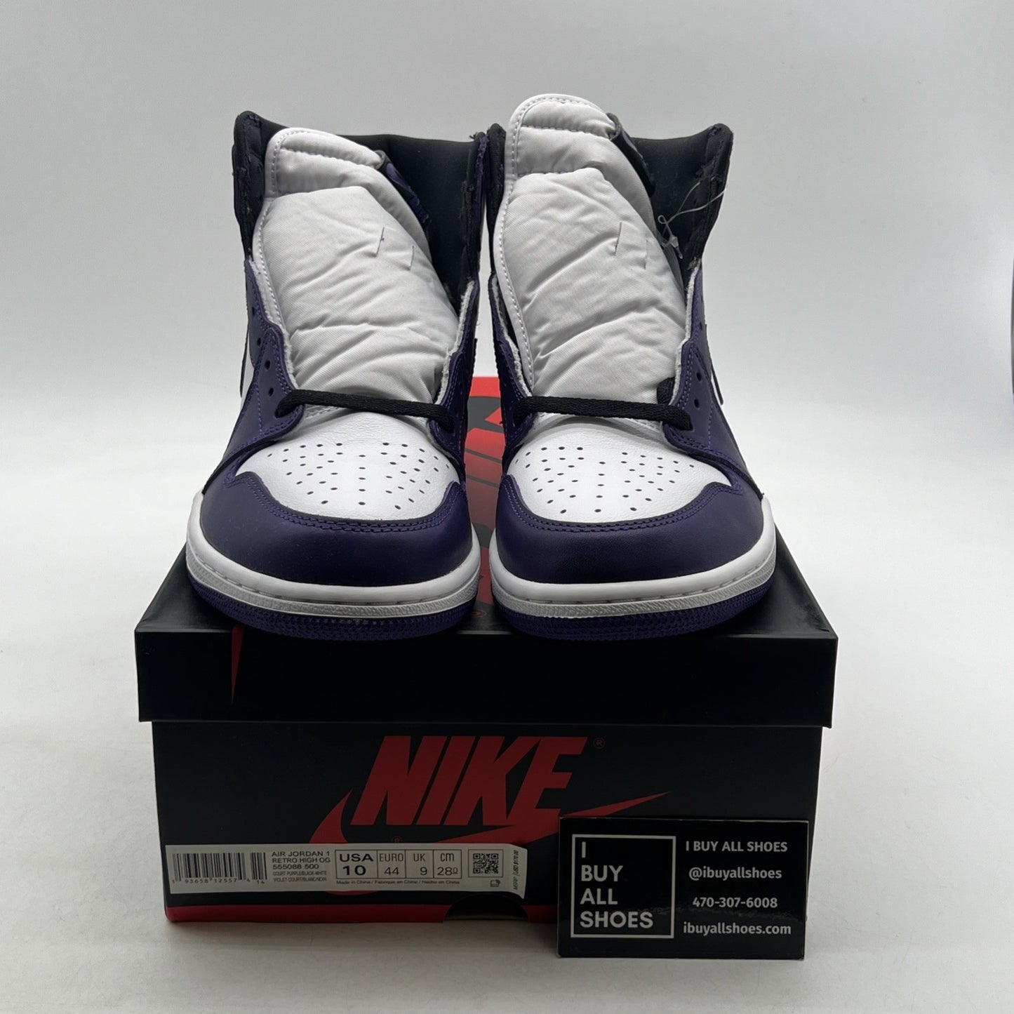 Size 10 - Air Jordan 1 Retro OG High Court Purple 2.0 (555088-500)