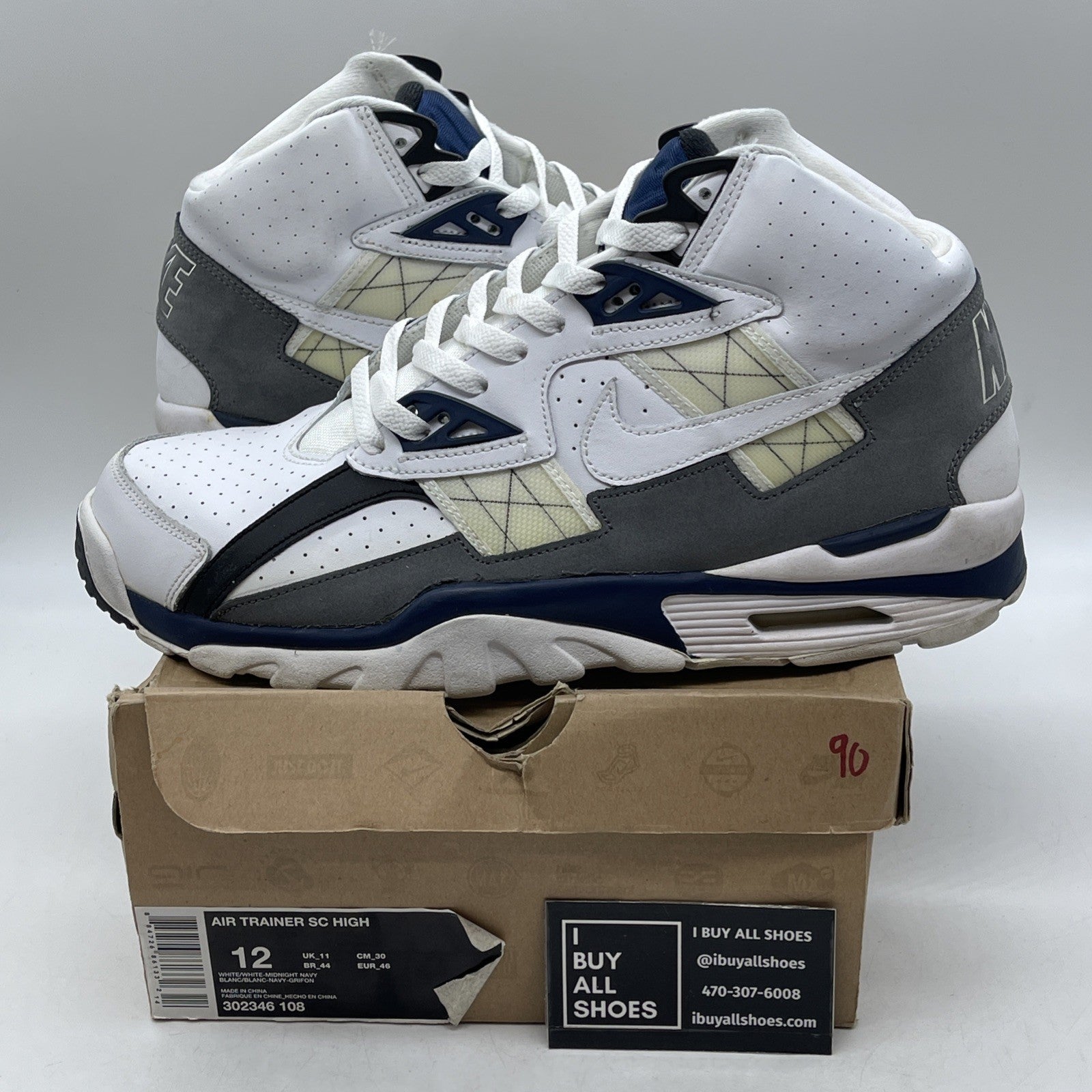 Size 12 - Nike Air Trainer Sc High White (302346-108)