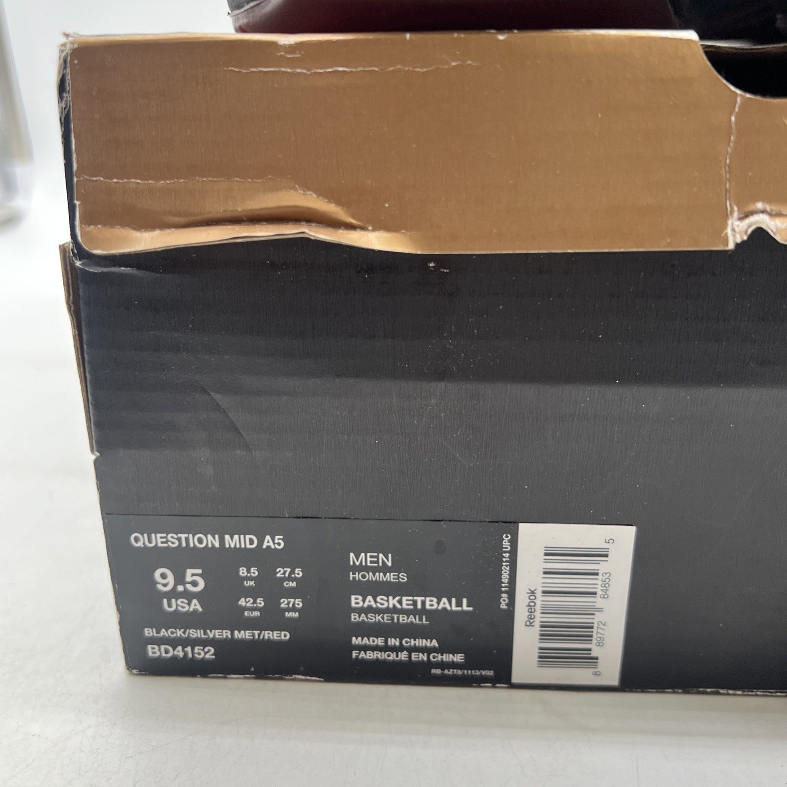 Size 9.5 - Reebok Jadakiss x Question Mid A5 (BD4152)