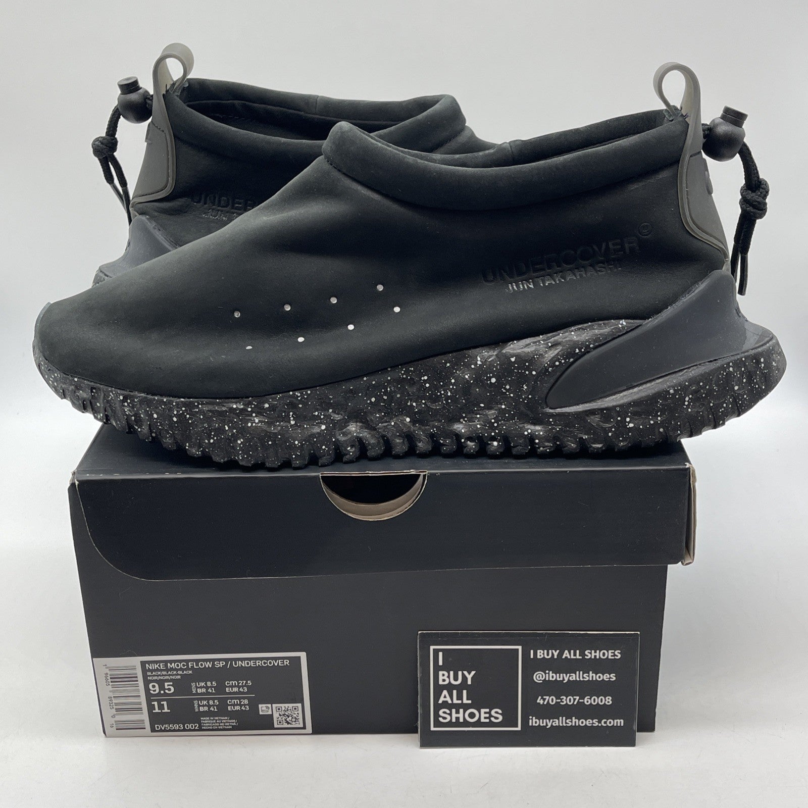 Size 9.5 - Nike Undercover x Moc Flow Black Suede (DV5593-002)