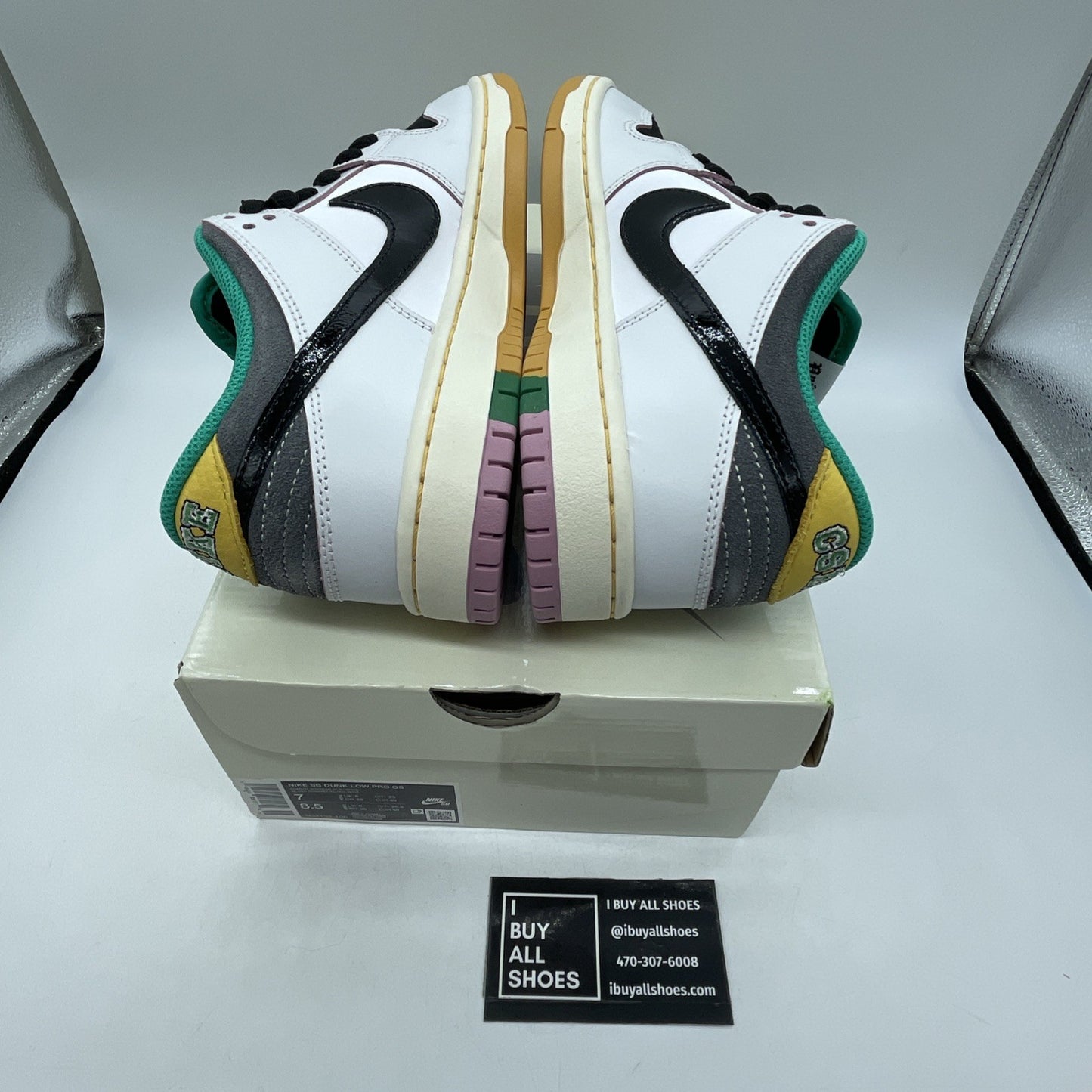 Size 7 - CSEF x Nike Dunk SB Low White Clear Emerald (HJ4132-100)