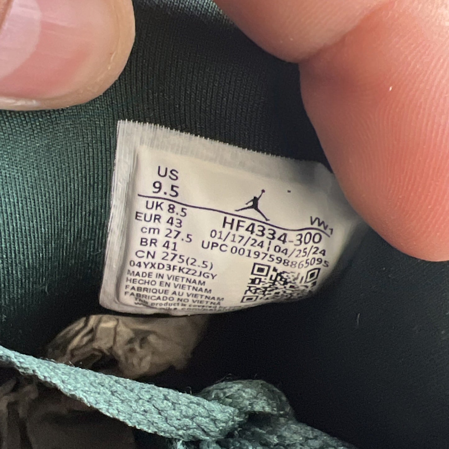 Size 9.5 - Nigel Sylvester x Air Jordan 4 RM SP Fence Green (HF4334-300)