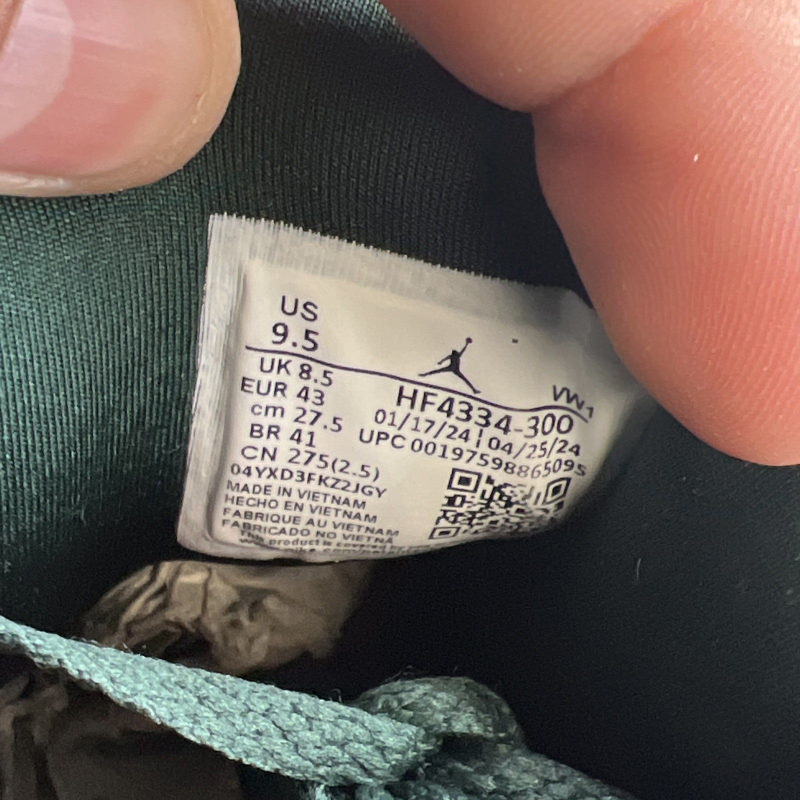 Size 9.5 - Nigel Sylvester x Air Jordan 4 RM SP Fence Green (HF4334-300)