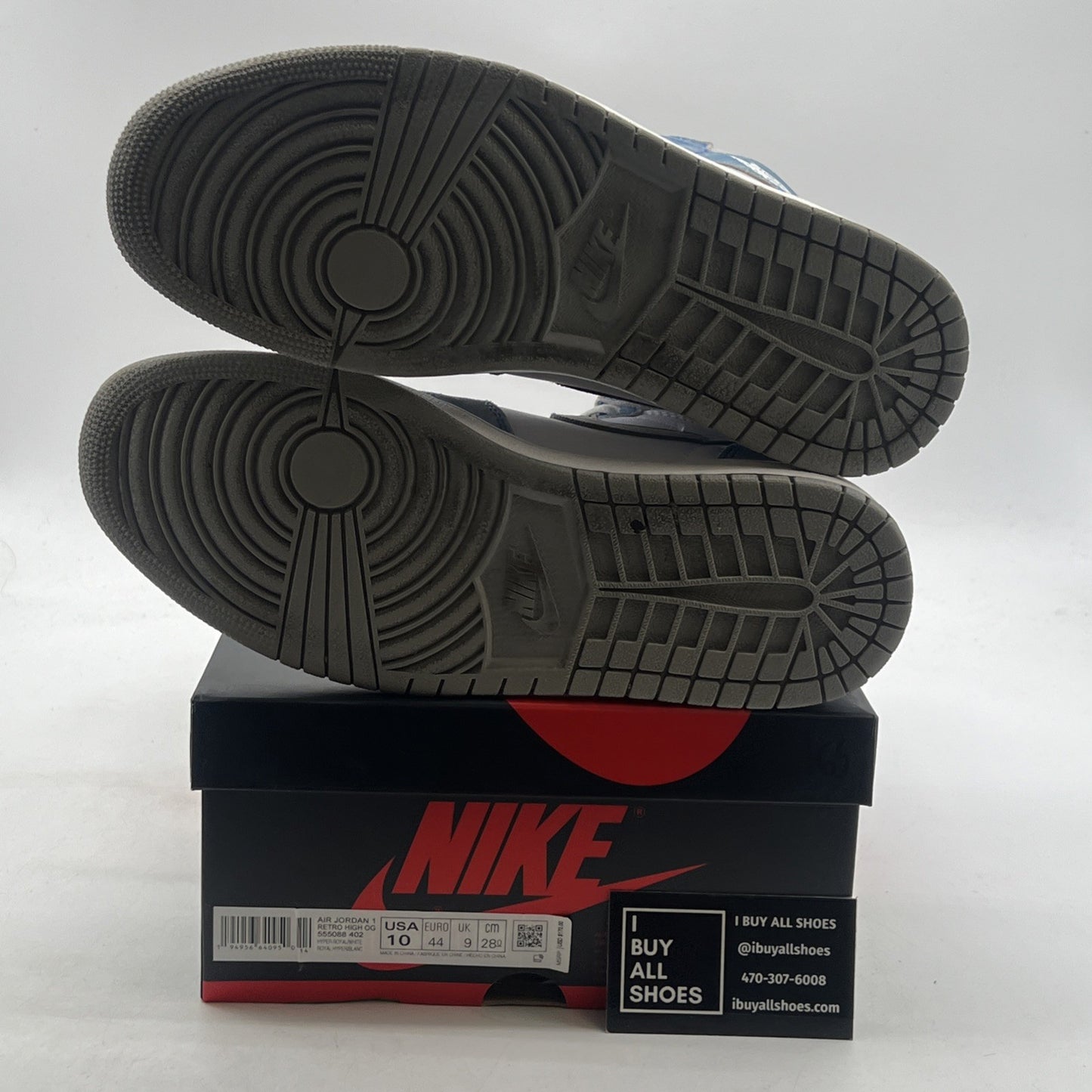 Size 10 - Air Jordan 1 Retro OG High Hyper Royal (555088-402)