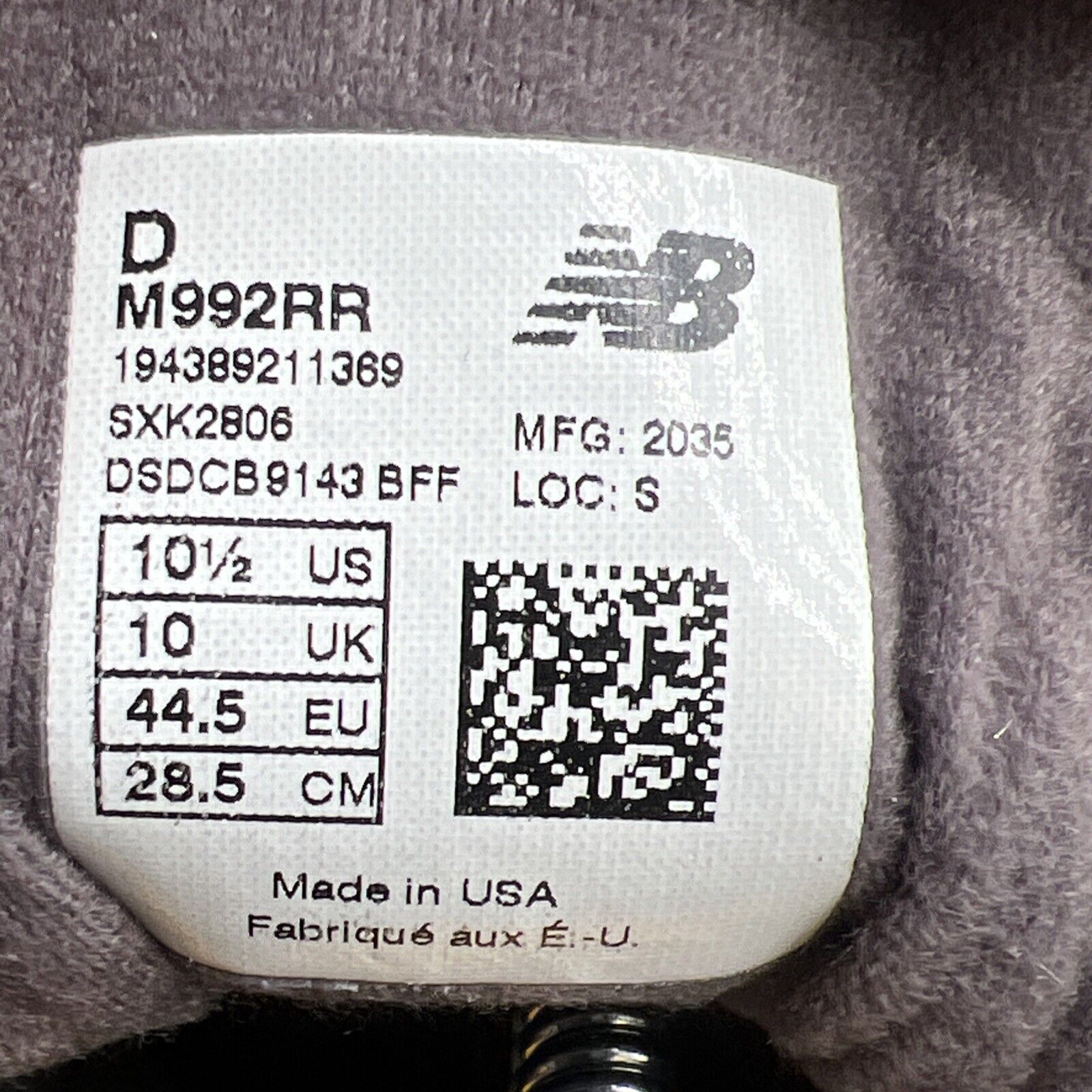 Size 10.5 - New Balance 992 Made in USA Colorblock (M992RR)