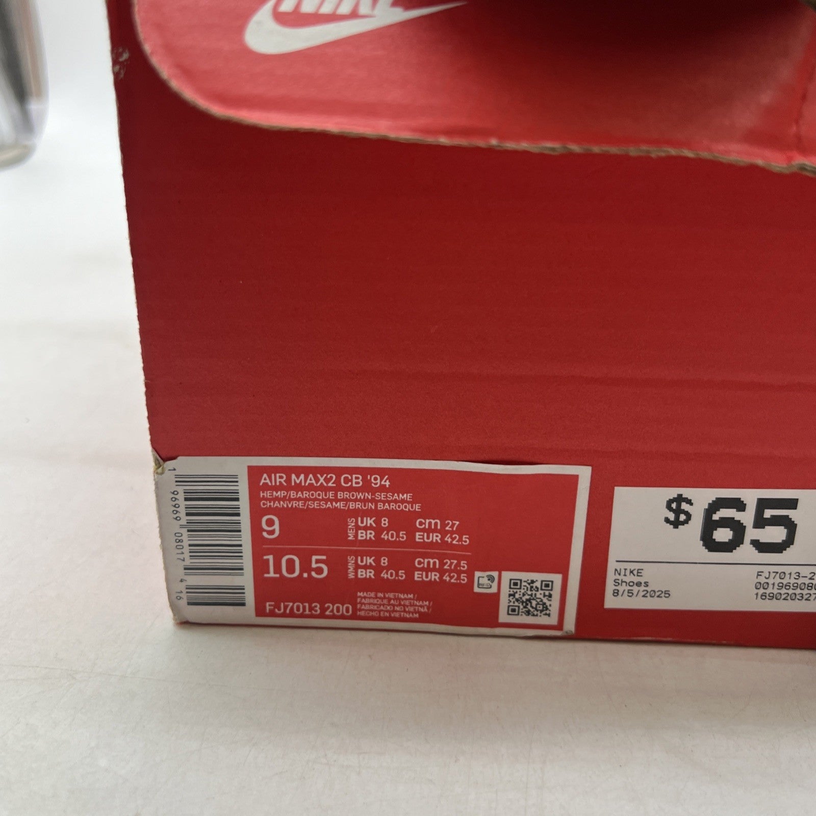Size 9 - Nike Air Max2 CB '94 Hemp Baroque Brown Sesame (FJ7013-200)