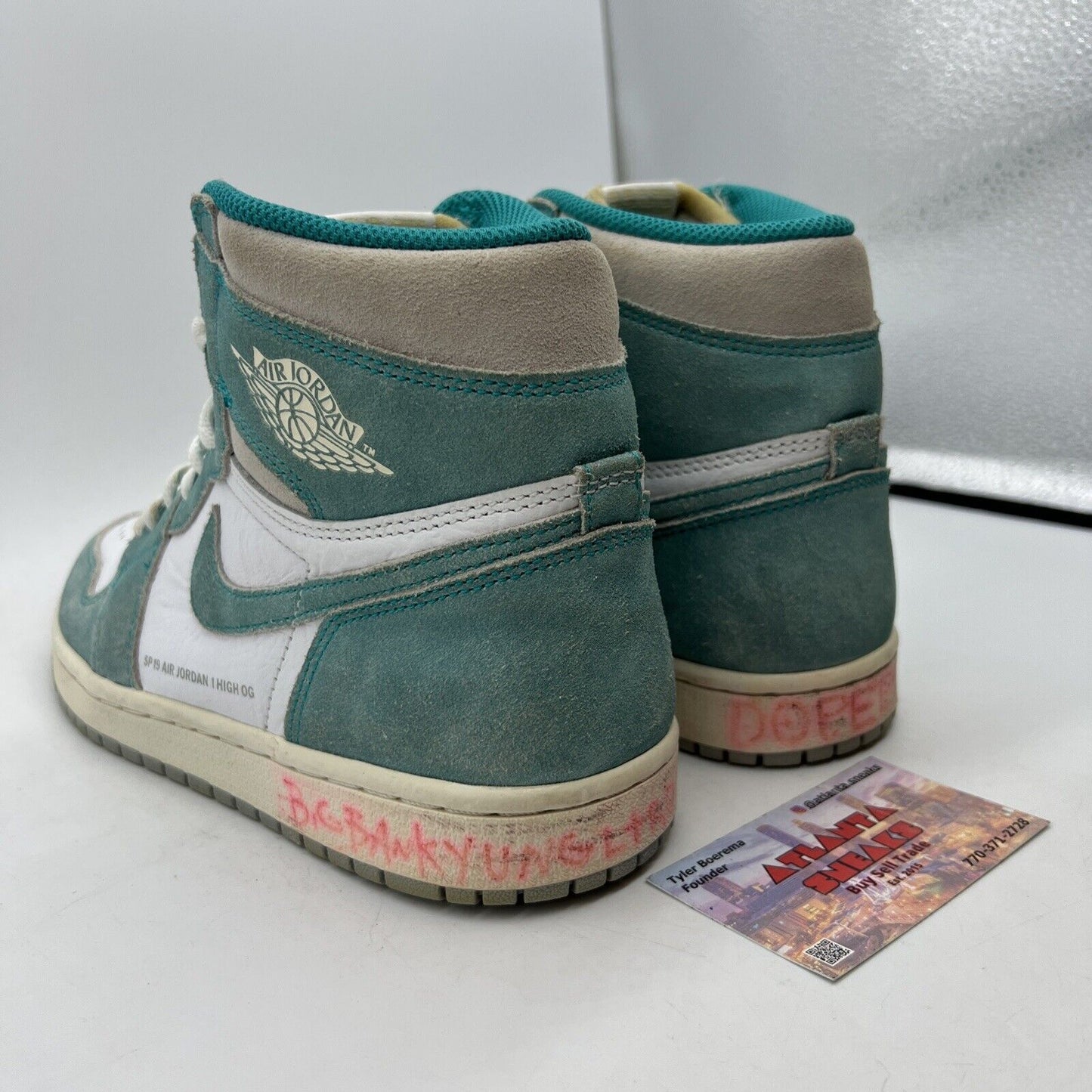 Size 8 - Jordan 1 Retro OG High Turbo Green White Leather (555088-311)