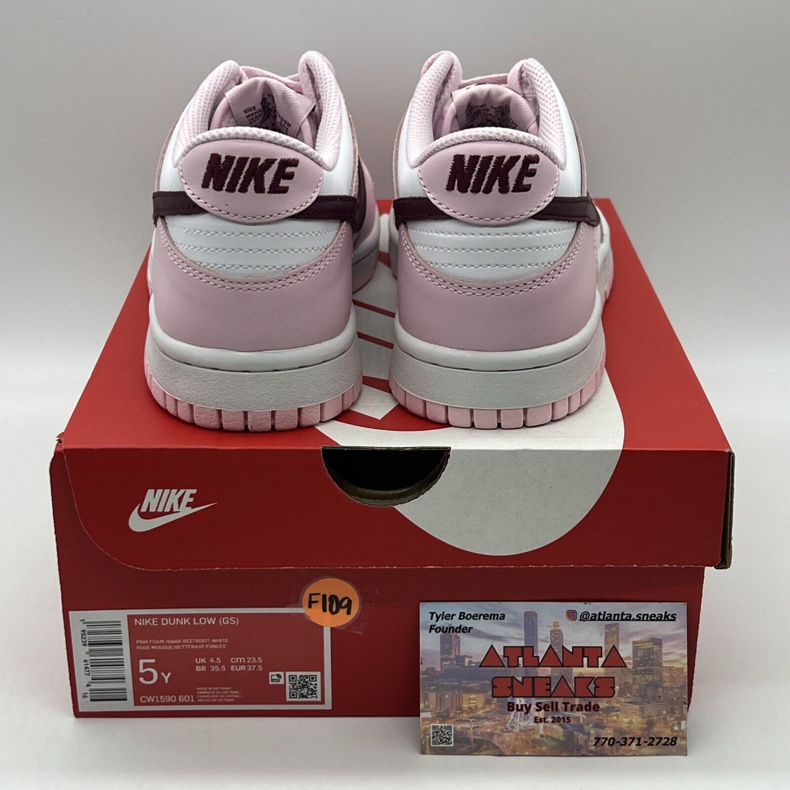 Size 5Y GS Dunk Low GS ‘Pink Foam’ Brand New Og All