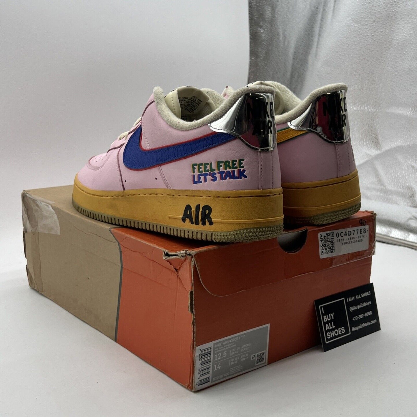 Size 12.5 - Nike Air Force 1 Low Feel Free, Let's Talk (DX2667-600)