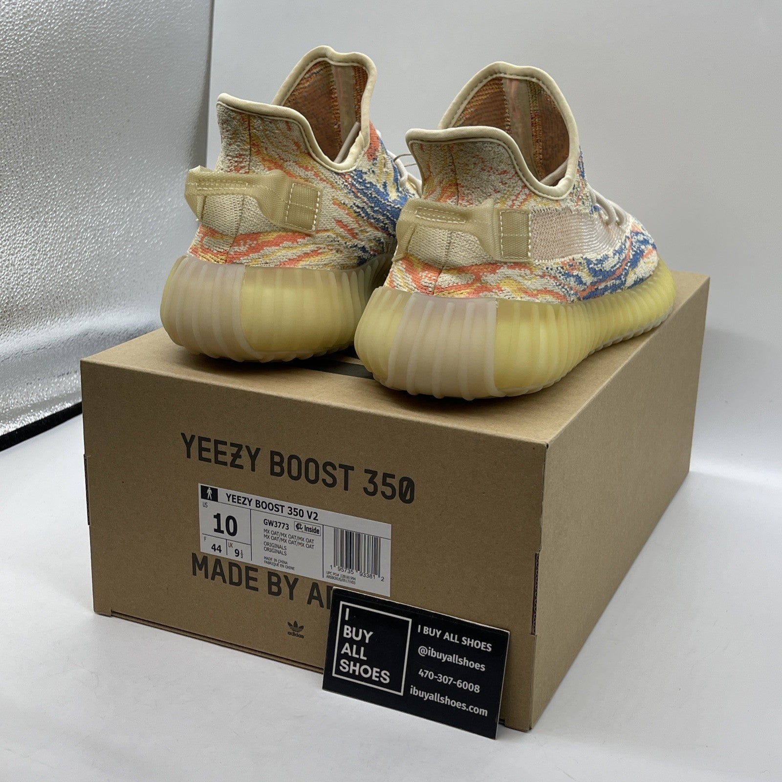 Size 10 - adidas Yeezy Boost 350 V2 Low MX Oat Blue Orange Suede (GW3773)