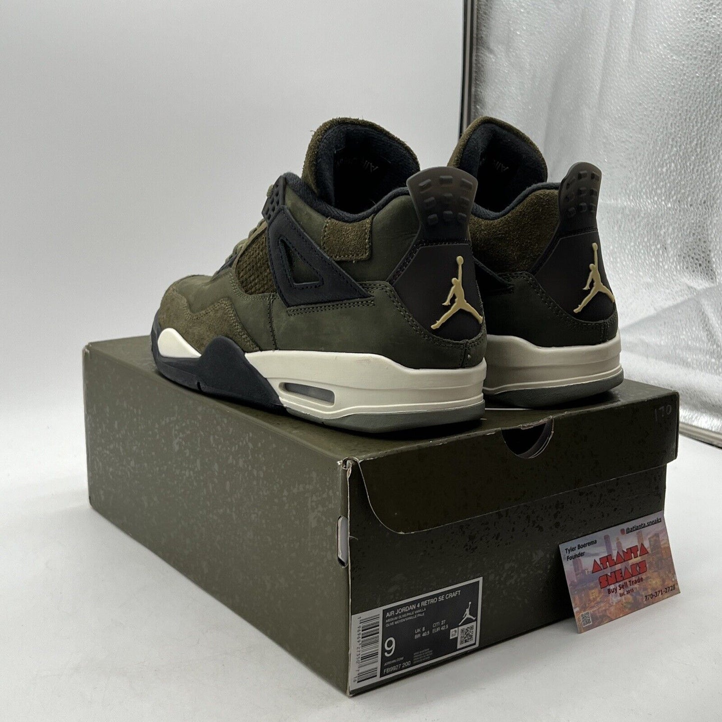 Size 9 - Jordan 4 SE Retro Low Craft - Olive (FB9927-200)