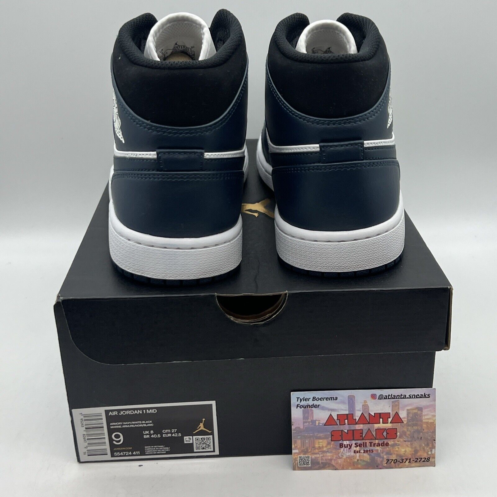 Size 9 - Jordan 1 Mid Armory Navy 2021 Brand New Og All