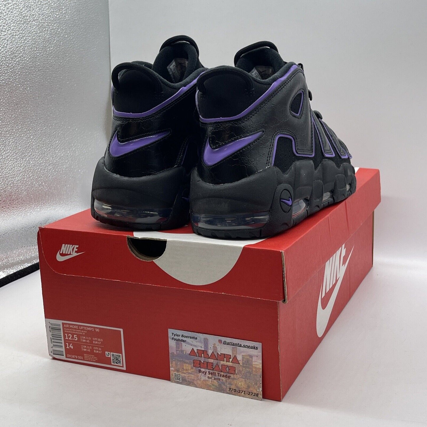 Size 12.5 - Nike Air More Uptempo '96 Black Action Grape Suede (DV1879-001)