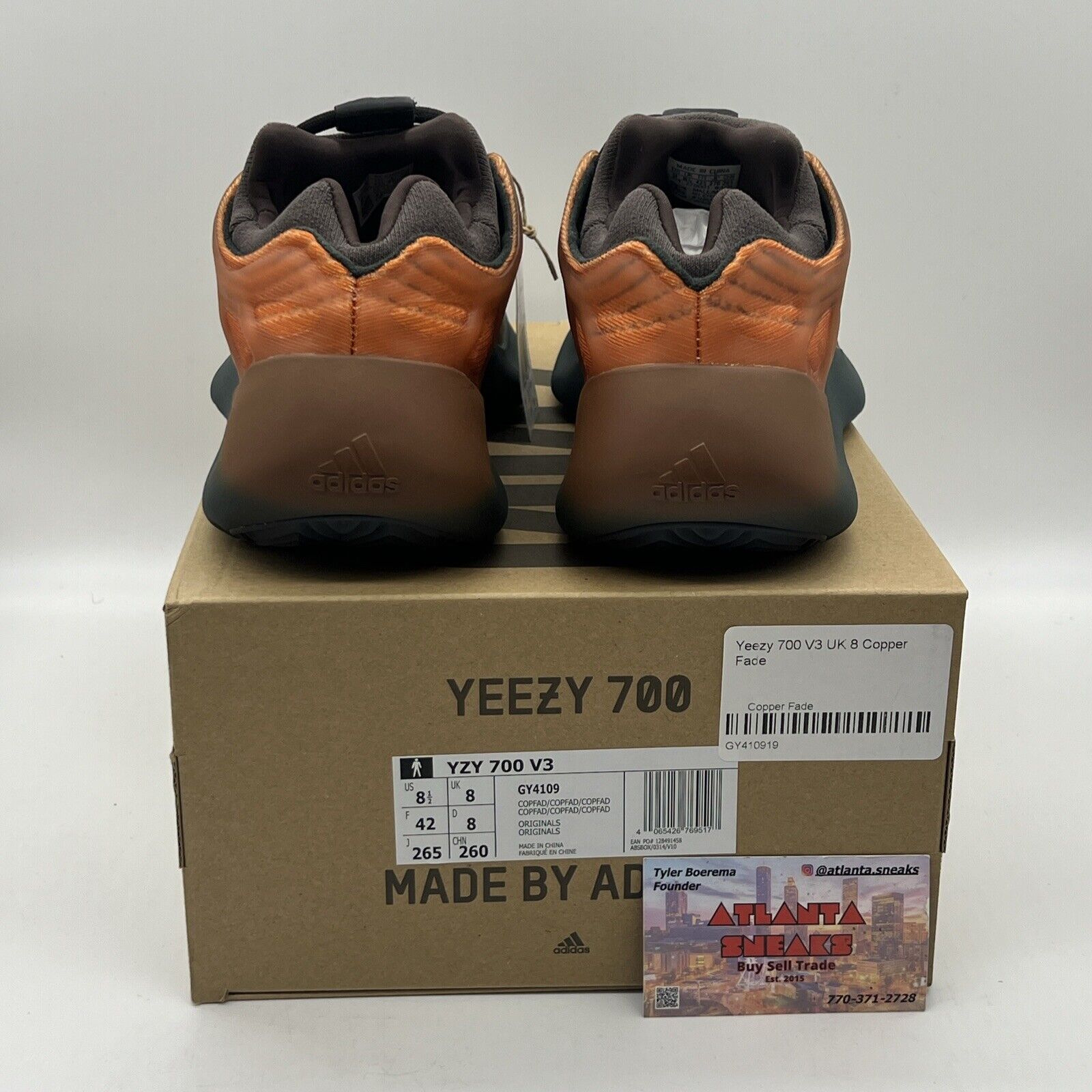 Size 8.5 - adidas Yeezy 700 V3 Copper Fade Brand New Og All Brown Ds Sneaker