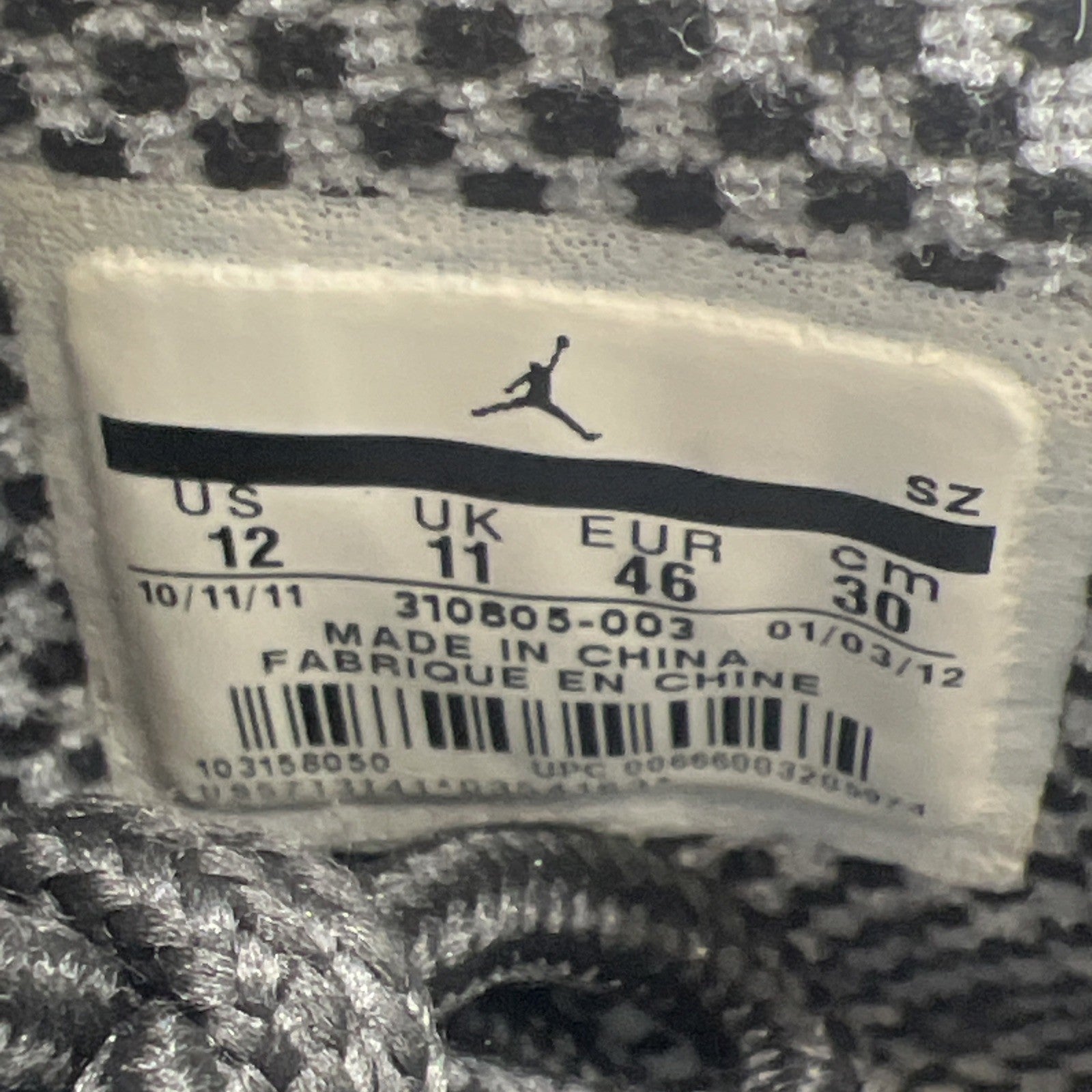 Size 12 - Air Jordan 10 Retro Stealth (310805-003)