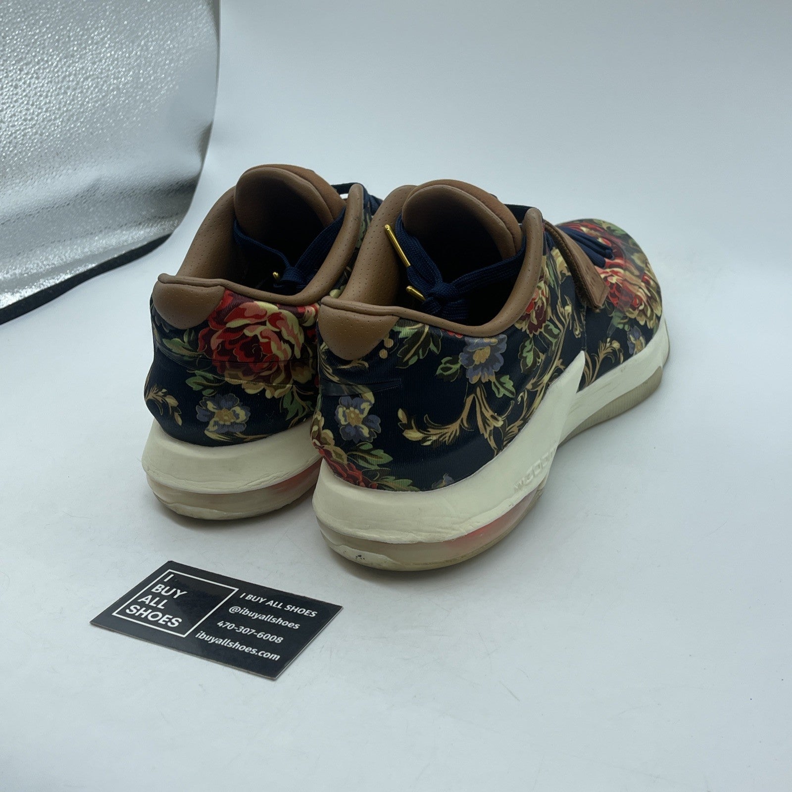 Size 11 - Nike KD 7 EXT QS Floral Brown Suede Leather (726438-400)