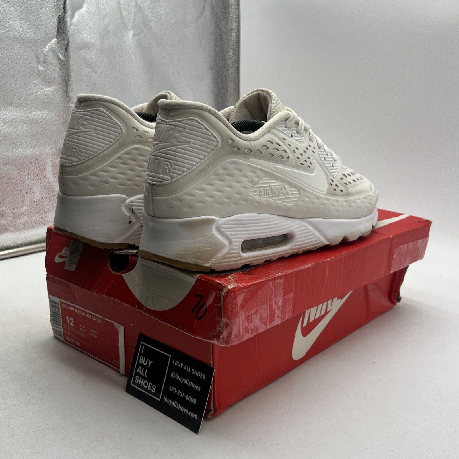 Size 12 - Nike Air Max 90 Ultra BR White (725222-100)