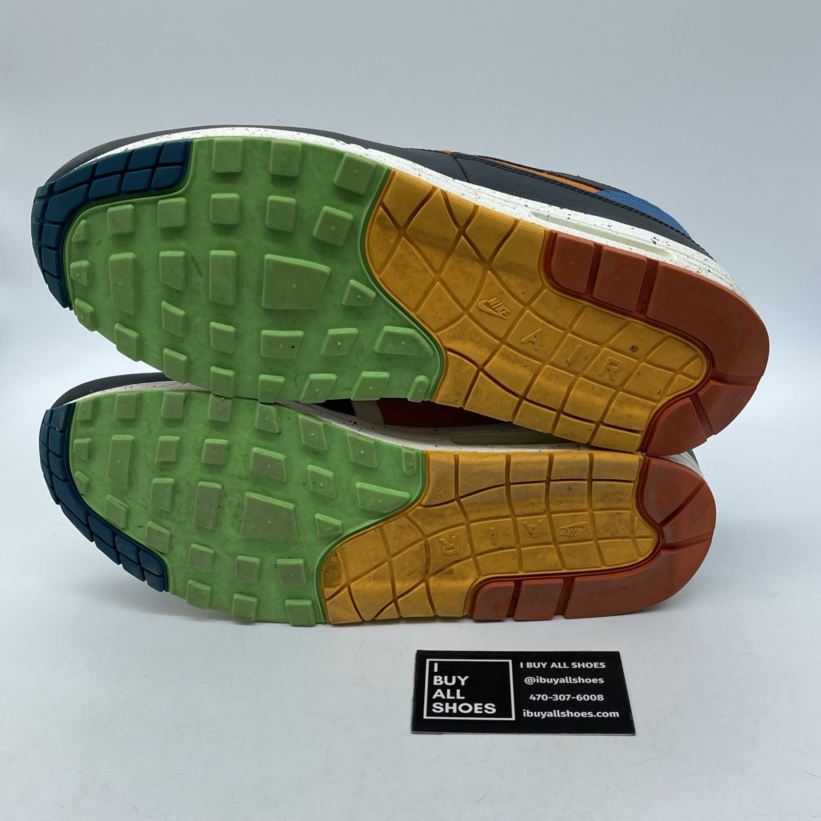 Size 11.5 - Nike Air Max 1 Multi Mix Black White Blue Suede (CZ8140-001)