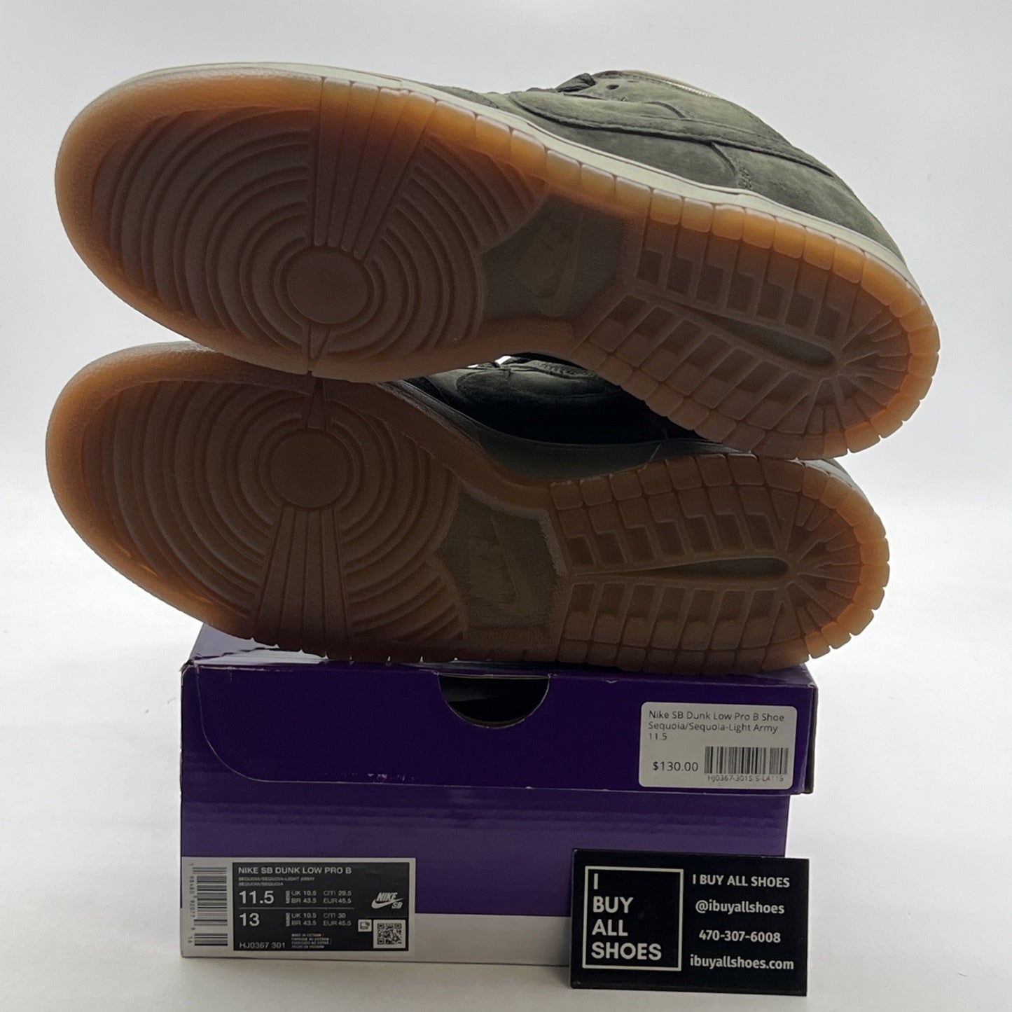 Size 11.5 - Nike Dunk SB Pro B Low Sequoia (HJ0367-301)