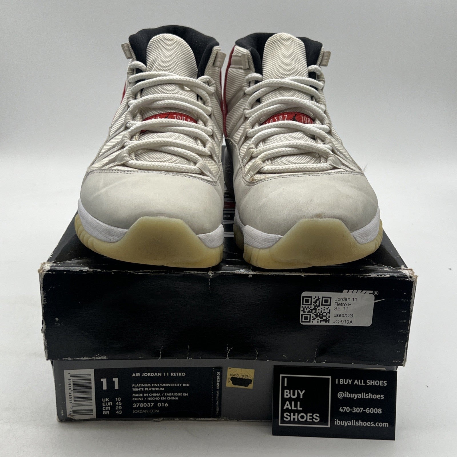 Size 11 - Air Jordan 11 Retro Platinum Tint (378037-016)