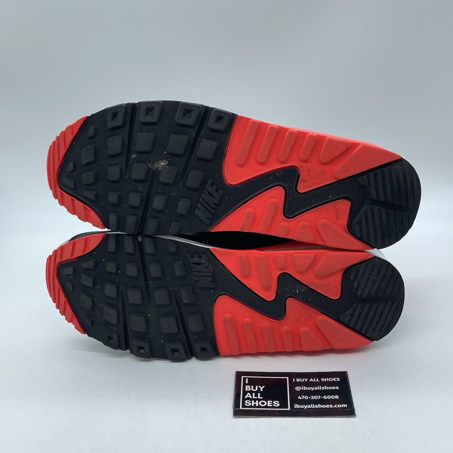 Size 10.5 - Nike Air Max 90 2020 Infrared Grey Black Suede Leather (CT1685-100)