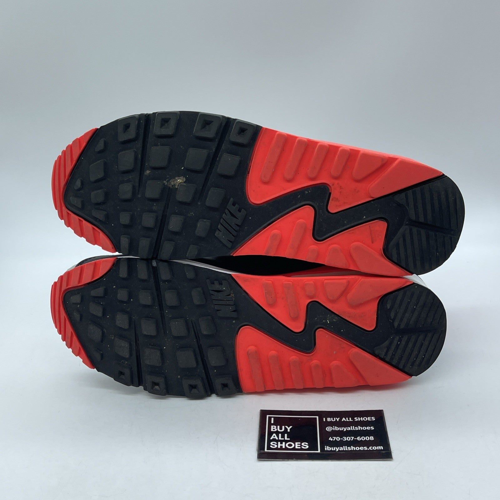 Size 10.5 - Nike Air Max 90 2020 Infrared Grey Black Suede Leather (CT1685-100)