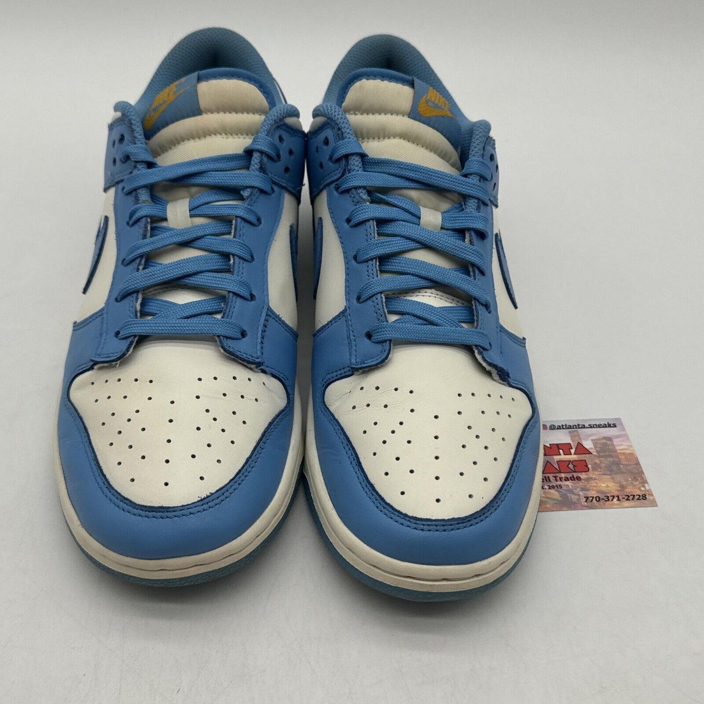 Size 11.5 - Nike Dunk Low Coast W10 Men’s Unc Blue White Yellow Premium Leather