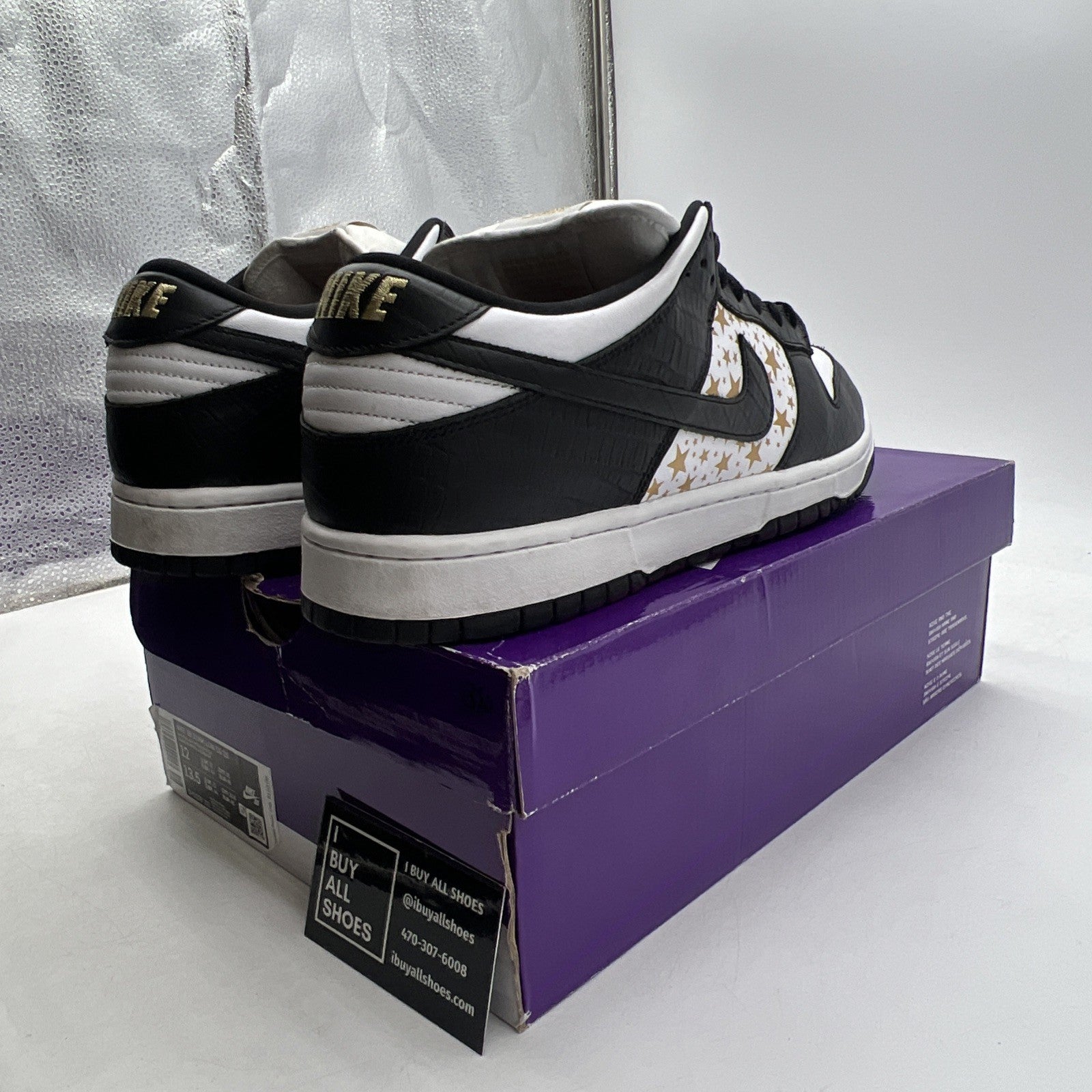 Size 12 - Nike SB Dunk Low Supreme Stars Black 2021 (DH3228-102)