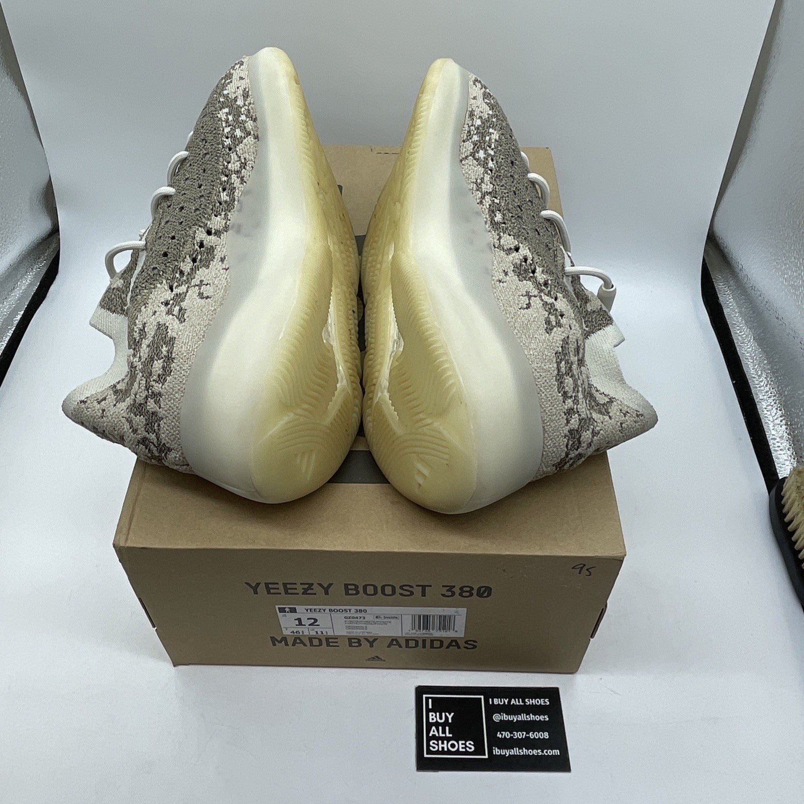 Size 12 - adidas Yeezy Boost 380 Pyrite Brown Suede (GZ0473)