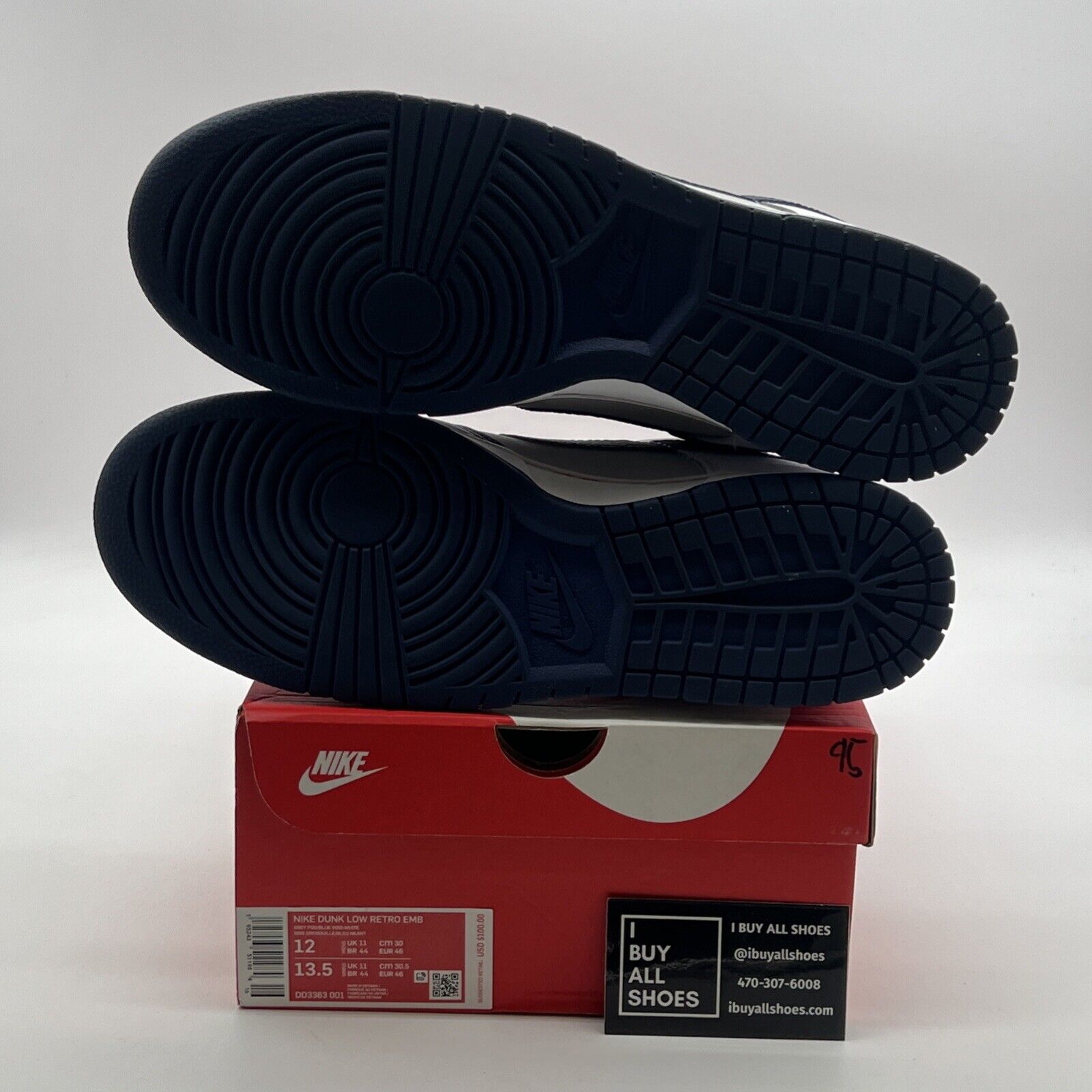 Size 12 - Nike NBA x Dunk EMB Low 75th Anniversary - Nets (DD3363-001)