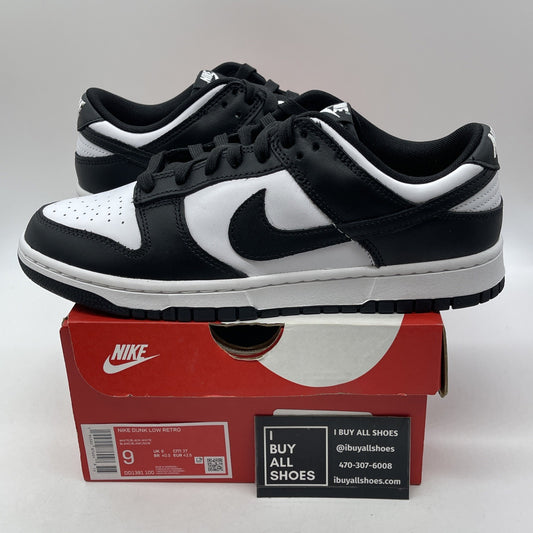 Size 9 - Nike Dunk Low Black White Leather (DD1391-100)