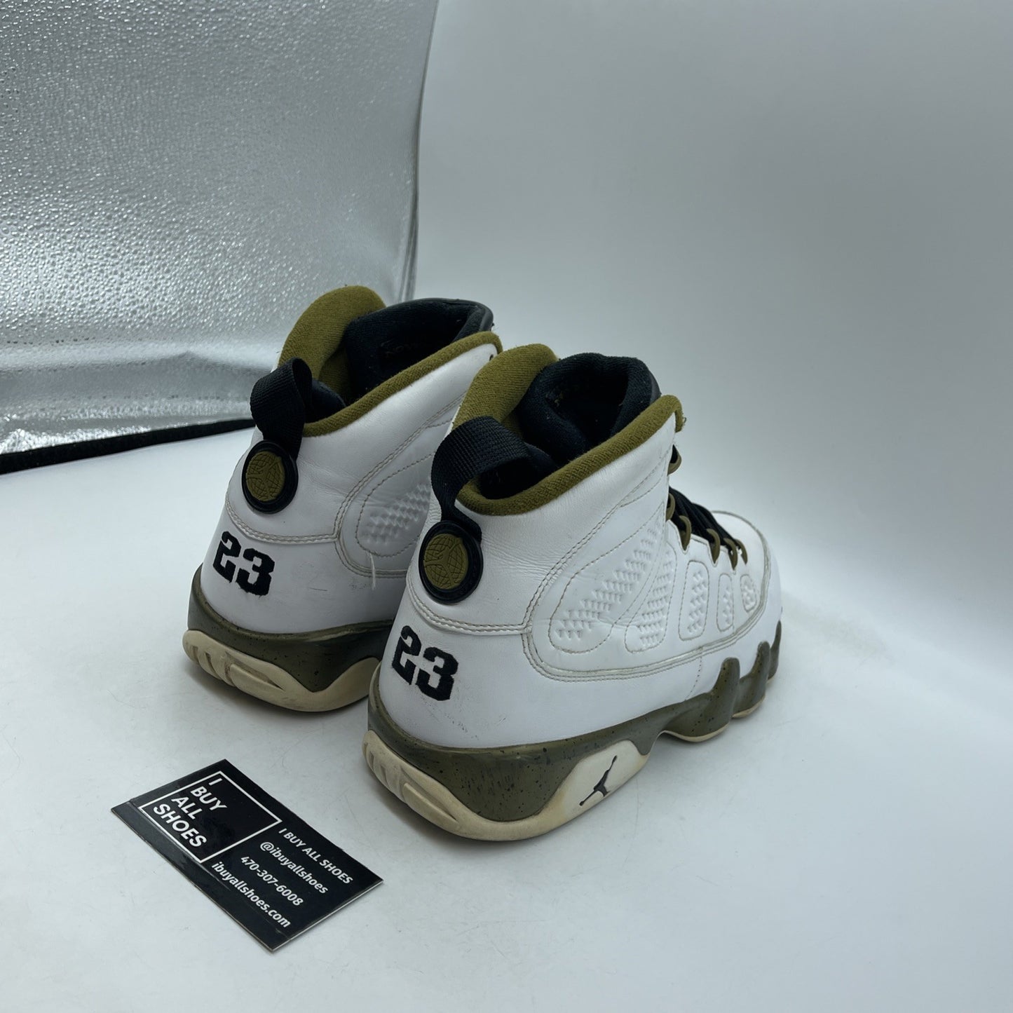 Size 11.5 - Air Jordan 9 Retro Statue White Green Leather (302370-109)