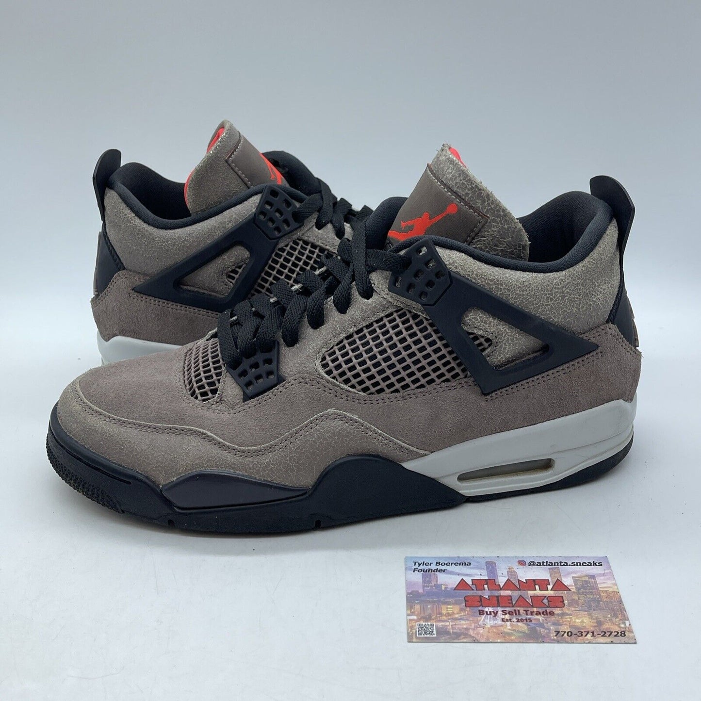 Size 10.5 - Jordan 4 Retro Mid Taupe Haze Brown Black Suede Leather (DB0732-200)