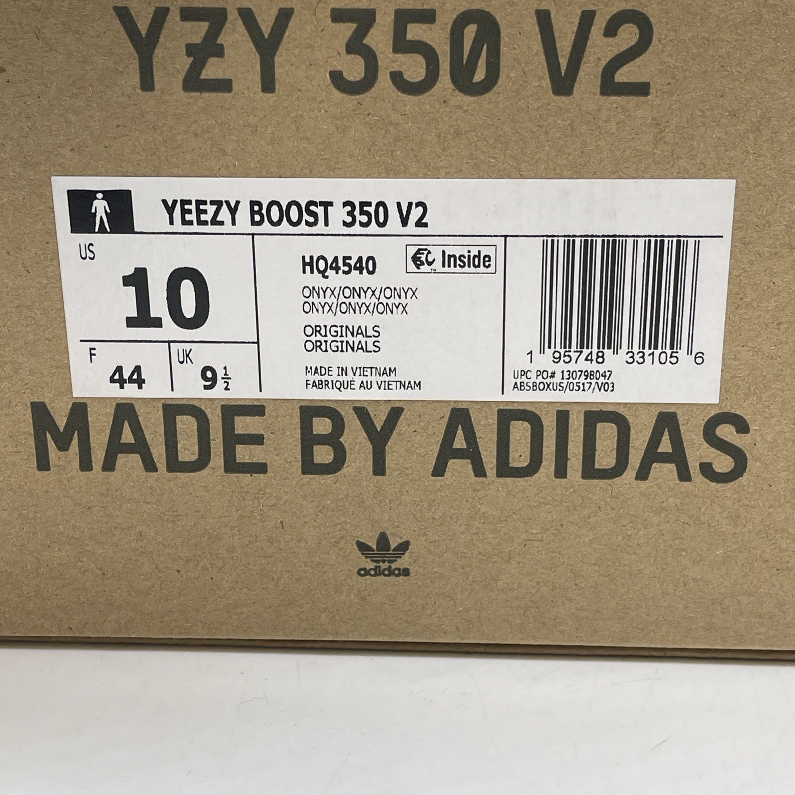 Size 10 - adidas Yeezy Boost 350 V2 Low Onyx Black Suede (HQ4540)
