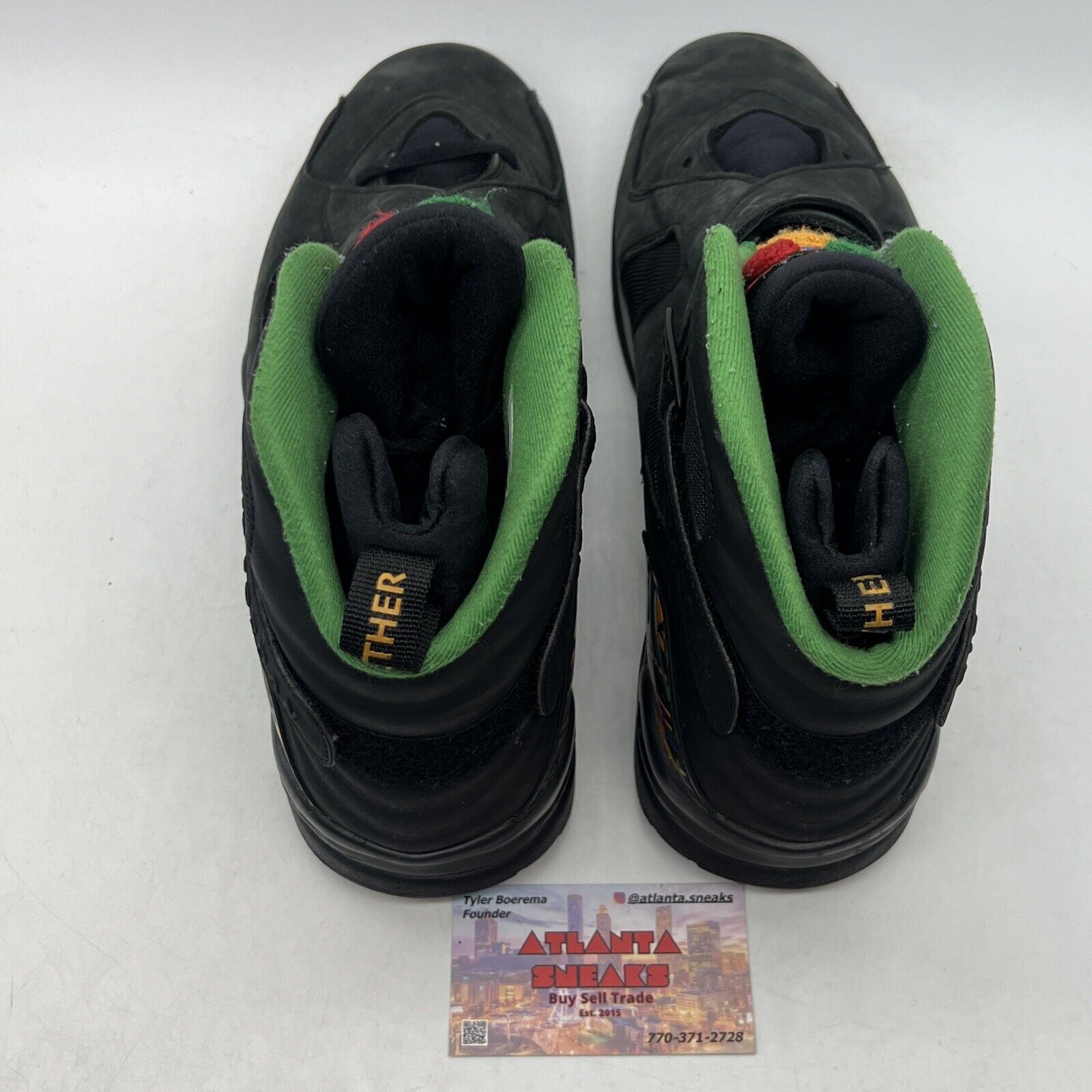 Size 13 - Air Jordan 8 Retro Tinker - Air Raid Green Black Orange (305381-004)