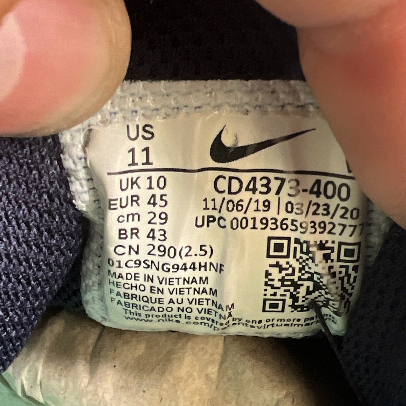 Size 11 - Nike React Vision Photo Blue (CD4373-400)