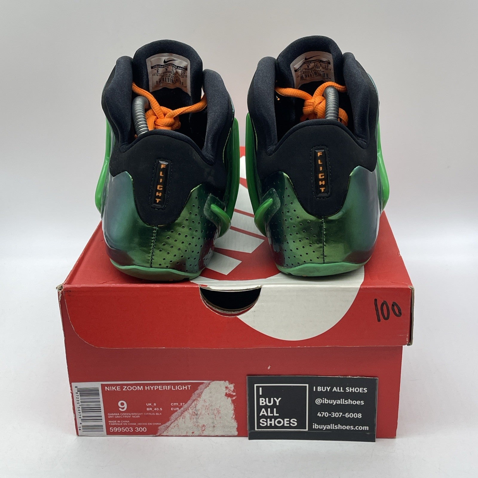 Size 9 - Nike Zoom Hyperflight Premium Green Black Suede Leather (599503-300)
