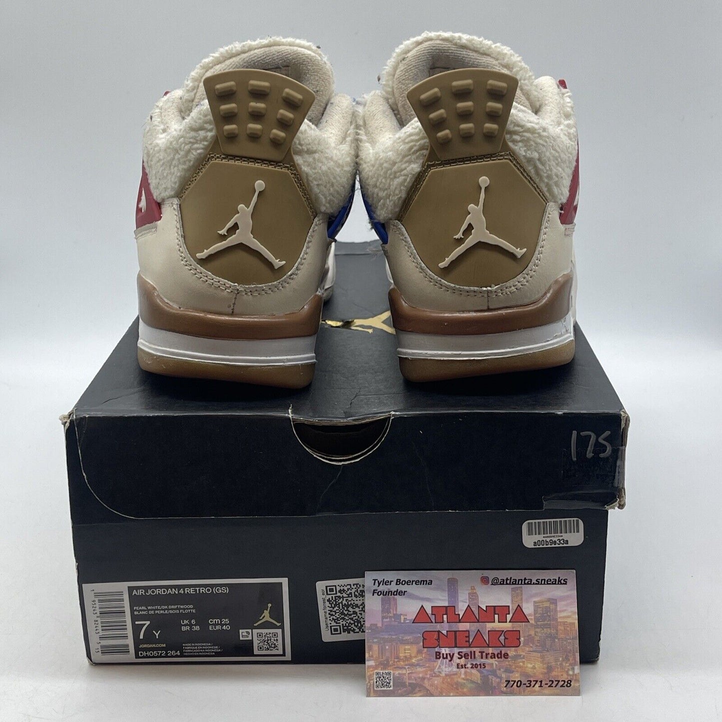 Size 7Y (GS) - Jordan 4 Retro Mid Wild Things Brown Red (DH0572-264)