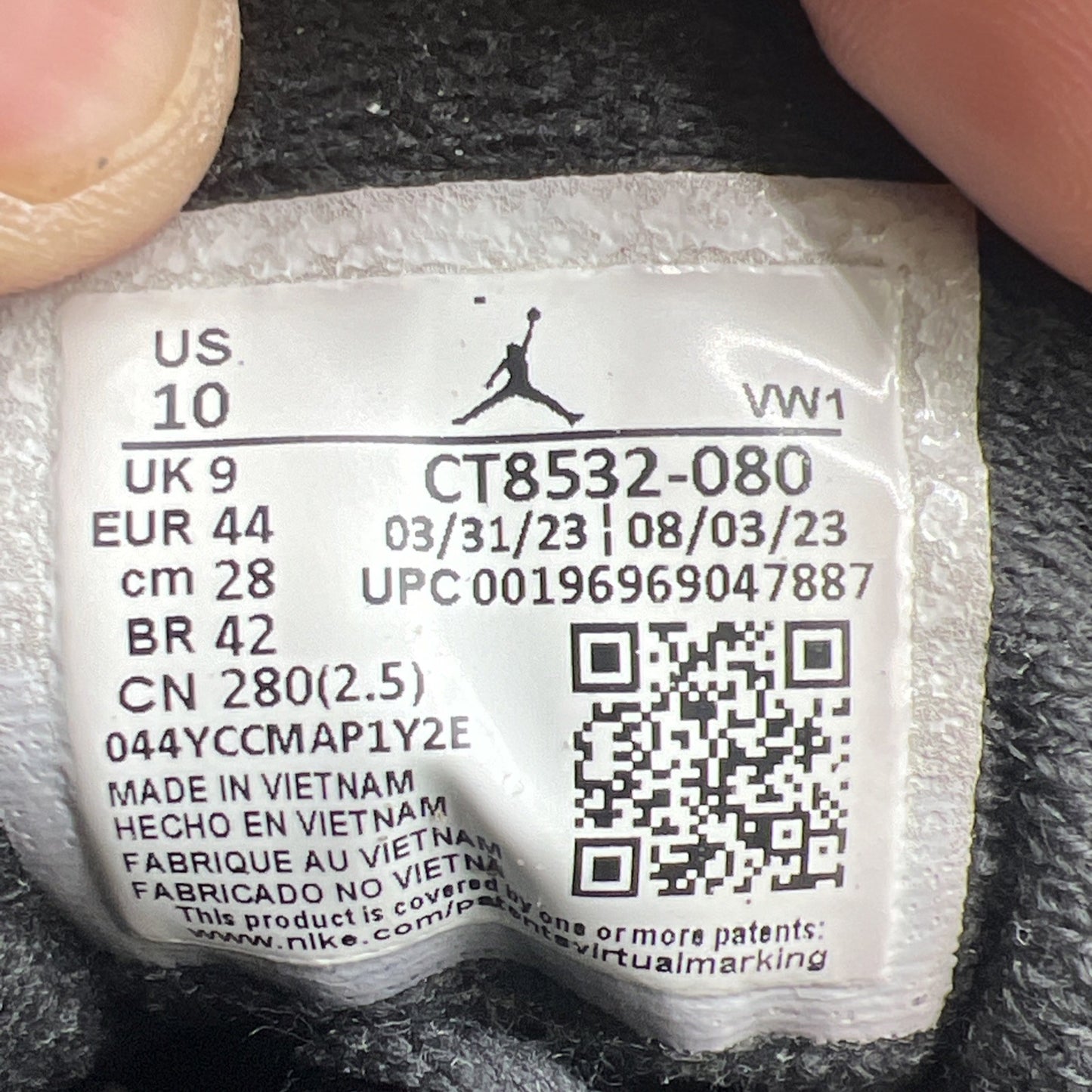 Size 10 - Air Jordan 3 Retro 2023 Mid Fear (CT8532-080)