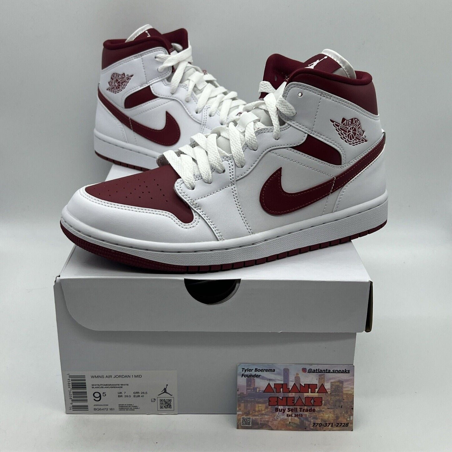 Nike Air Jordan 1 Mid Reverse Chicago Red White Size 7 Y BQ6472-161 Brand New