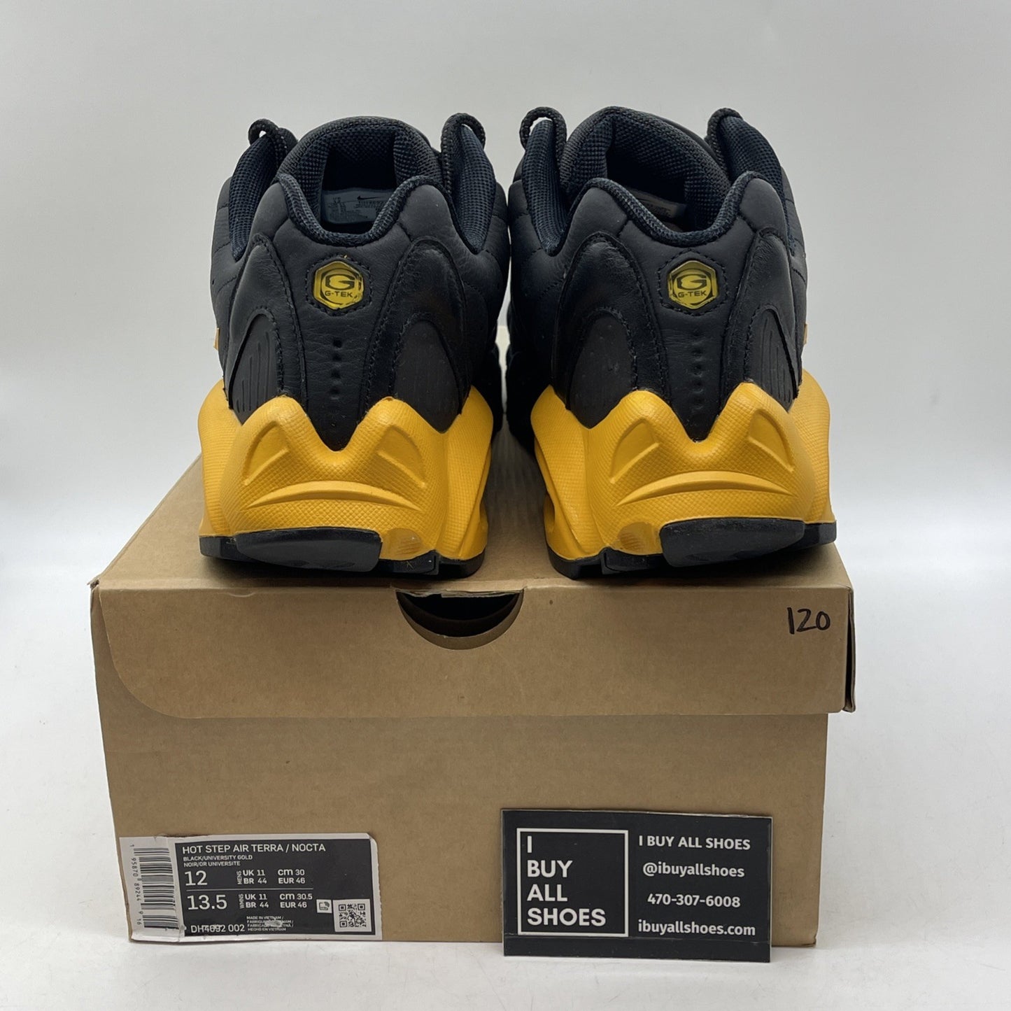 Size 12 - NOCTA x Nike Hot Step Air Terra Black University Gold (DH4692-002)