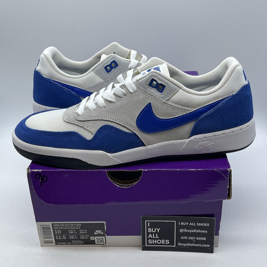 Size 10 - Nike GTS Return SB Sport Royal Blue Grey White Suede (CD4990-400)